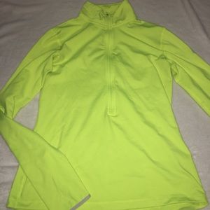 Neon Yellow Women’s Nike Pro Quarter ZIP
